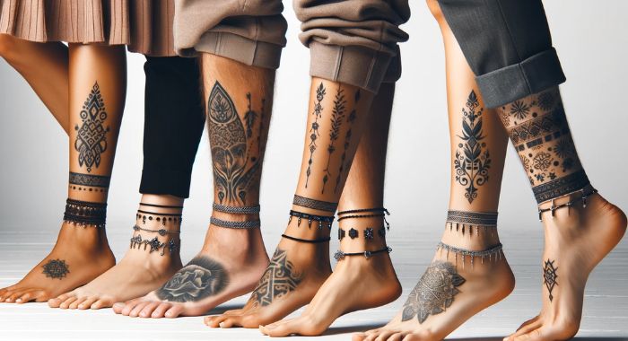 Tatuajes Brazalete en el tobillo