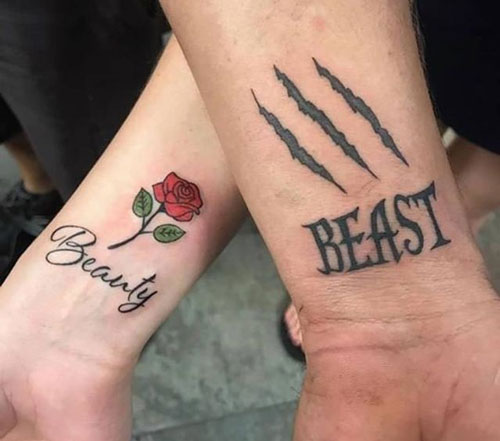 la bella y la bestia tattoo