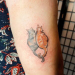 tatuaje de 2 gatos