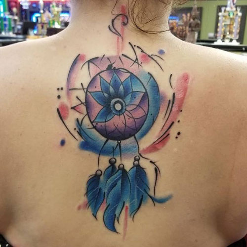 tatuajes en espalda atrapa sueños