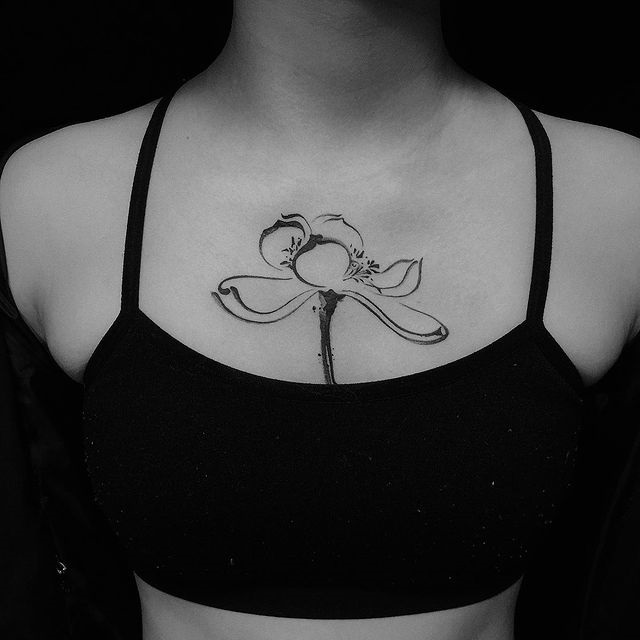 abstracto tatuaje de flor