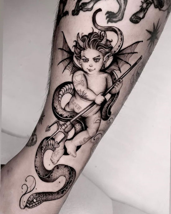cupido demonio tattoo