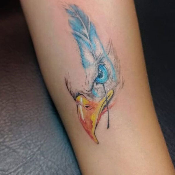 tatuaje de águila acuarela