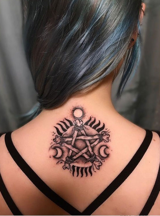 tatuaje de pentagrama