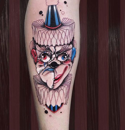tatuaje payaso diabolico