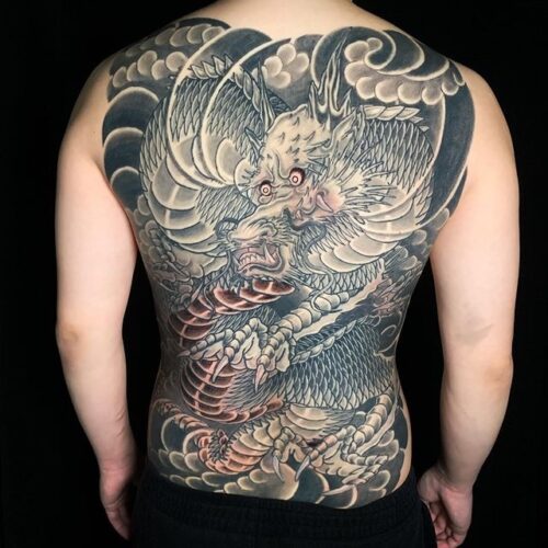 tradicional tatuaje dragon