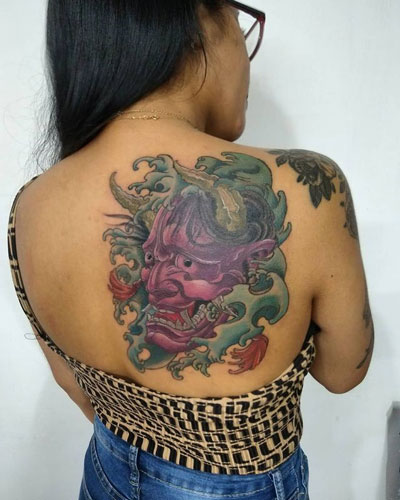 demonio Hannya tatuaje