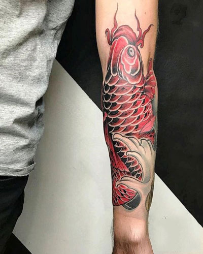 tatuaje de un pez Koi