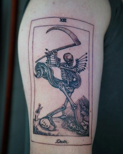 muerte con guadana tattoo