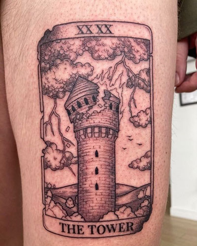 tarot la torre tattoo