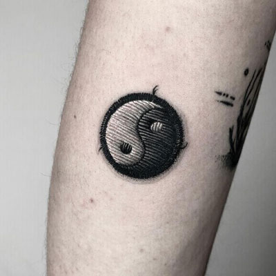 tattoo bordado yin yang