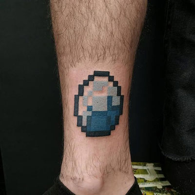 tatuaje diamante de minecraft