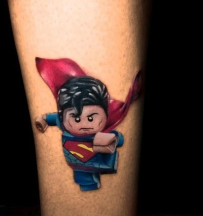 tatuaje lego superman