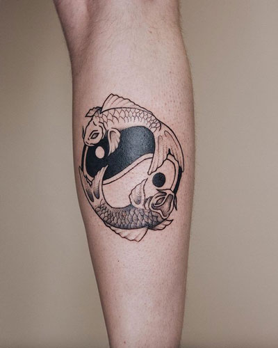 tatuaje yin yang peces