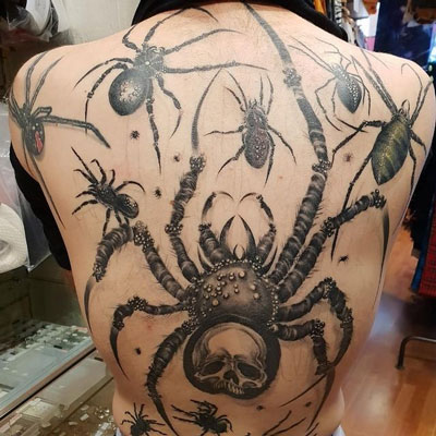 tatuajes con arañas
