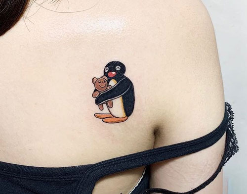 tattoo pinguino para mujer