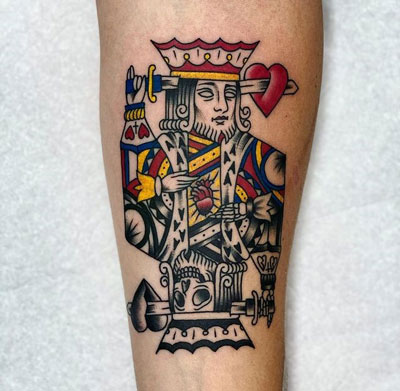 tatuaje de rey de corazones