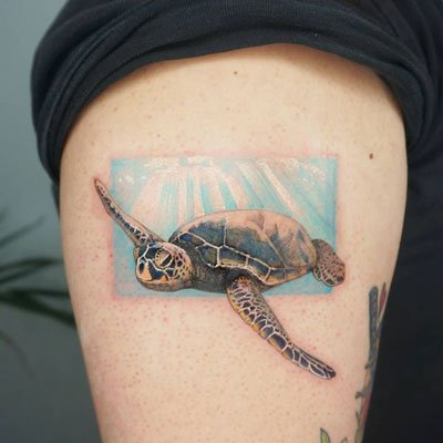 tatuaje tortuga marina