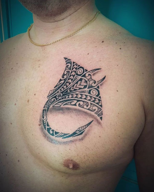 polynesio tatuaje mantarraya