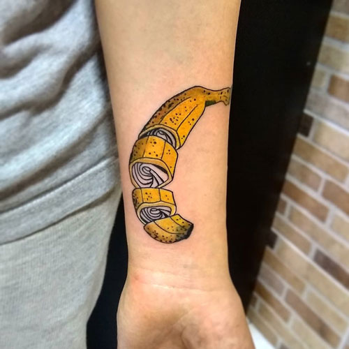 tattoo banana sushi