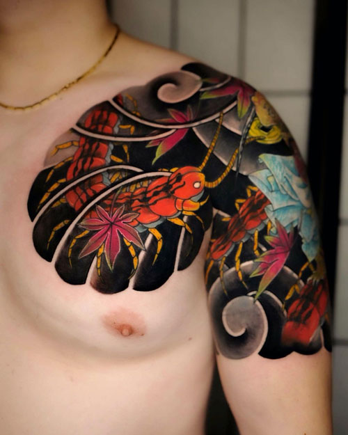tatuaje japones cienpies