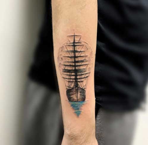 tatuaje de bote