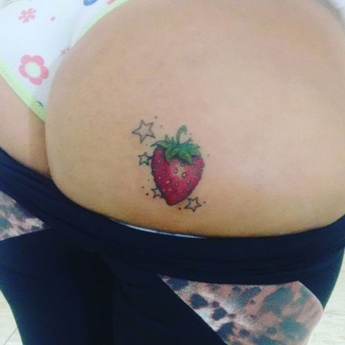 tatuaje de una fresa