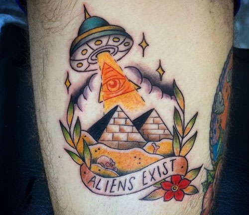 alien exixte tatuaje