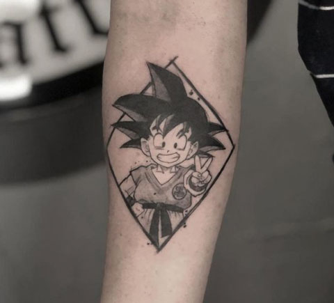 Tatuaje de Goku Niño