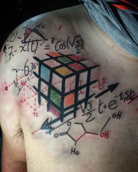 tattoo para resolver cubo rubik