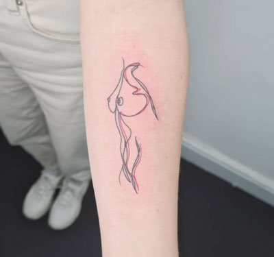 tatuaje silueta mujer
