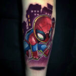 tatuaje caricatura spiderman